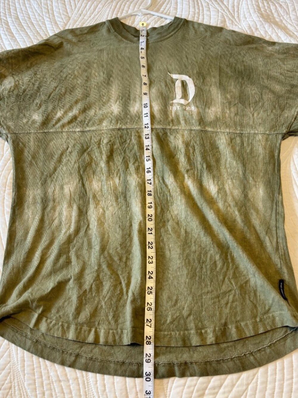 Disneyland Resort Spirit Jersey Small Olive Tie Dye Disney Parks Long Sleeve - Picture 5 of 5